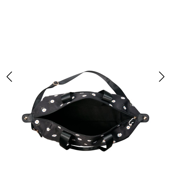 Alice + Olivia Daisy Print Graphic Duffel Weekender Workout Travel School Bag. - Picture 4 of 4